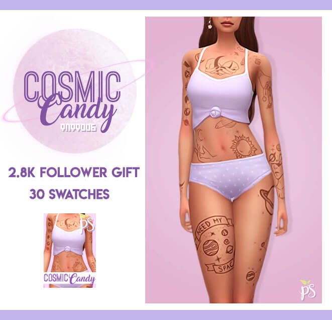 Cosmic Candy Tattoos - SimmerErin sims 4 maxis tattoos