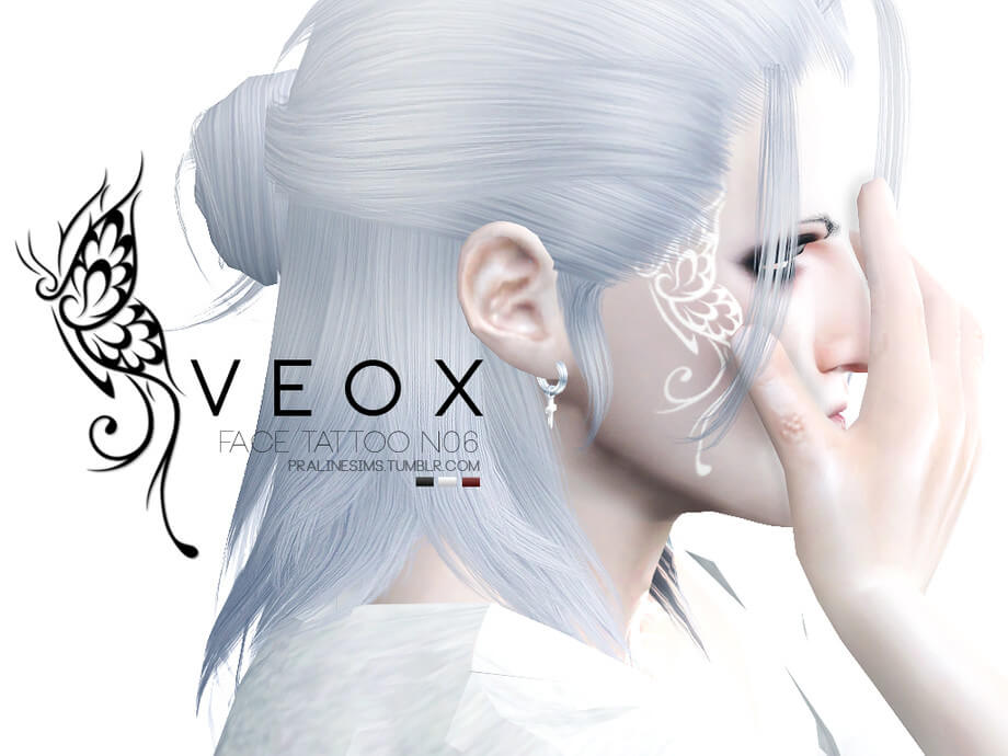 EOX Face Tattoo N06 by Pralinesims at TSR sims 4 maxis match cc