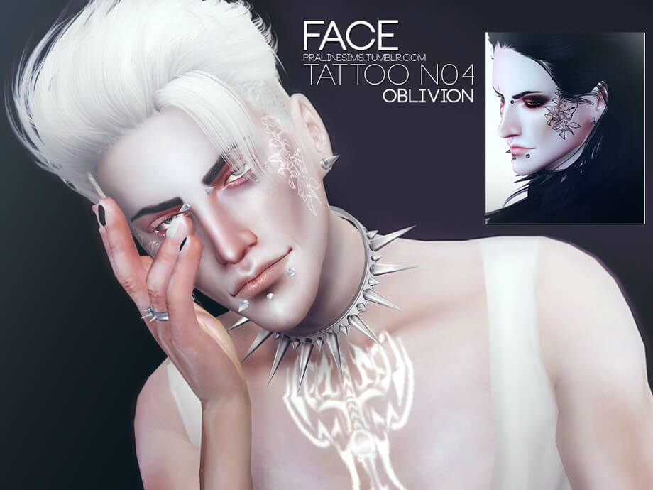 Oblivion Face Tattoo N04 - Pralinesims