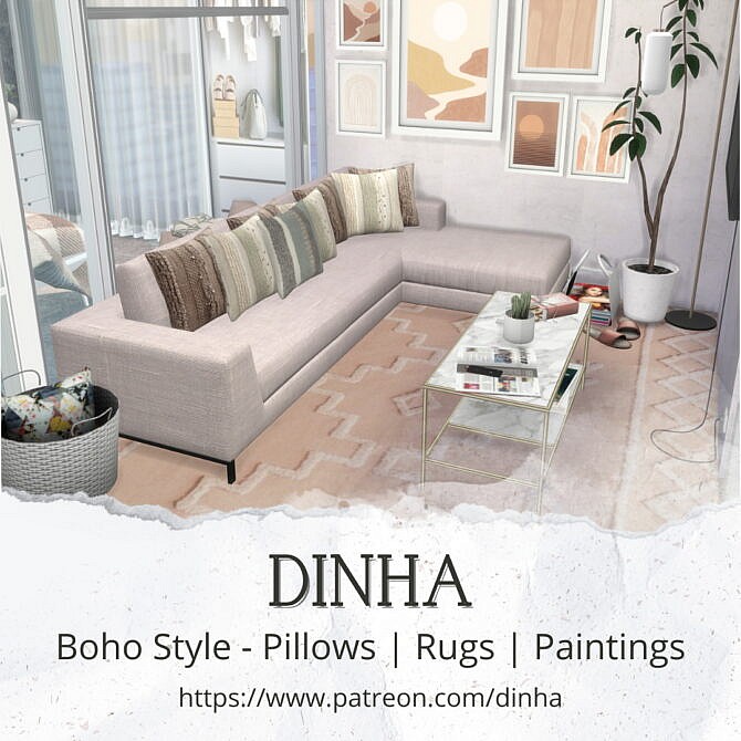 Boho Style Pillows Rugs Paintings at Dinha Gamer