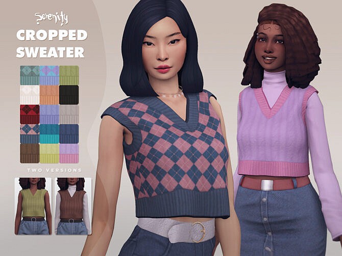 Cropped Sweater (two versions) at SERENITY