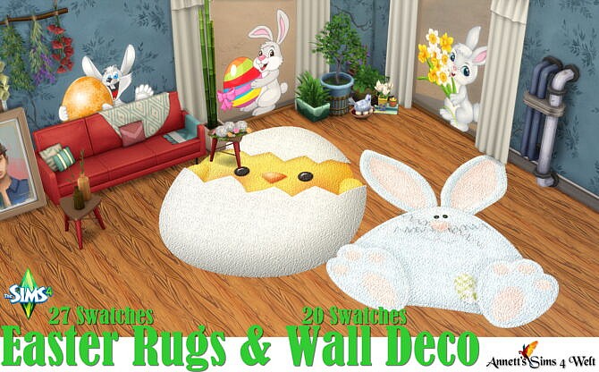 Easter Wall Deco & Rugs at Annett’s Sims 4 Welt