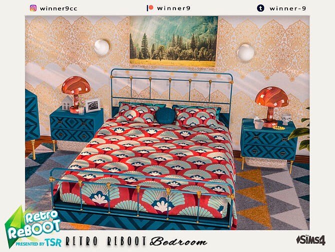 Elegant retro bedroom by Winner9 at TSR