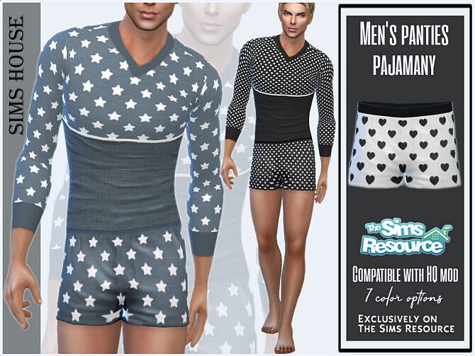 Men’s panties pajamas by Sims House at TSR