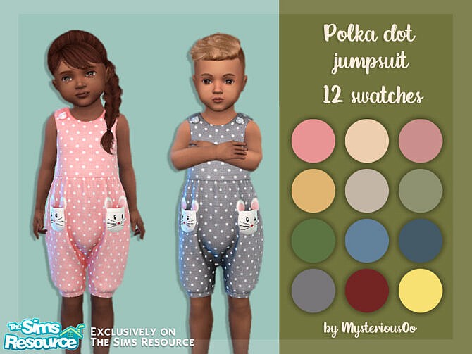 Polka dot jumpsuit by MysteriousOo at TSR