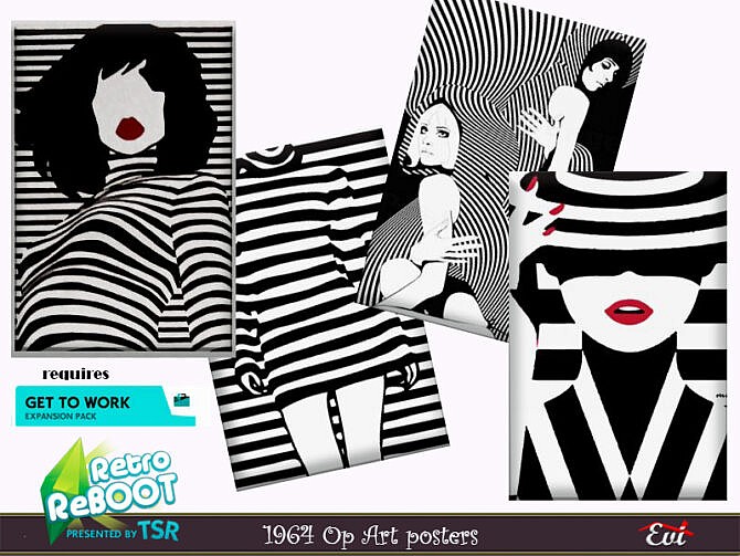 Retro 1964 Op Art posters by evi at TSR