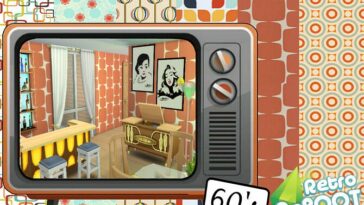 Retro 60s Wallpaper by lavilikesims at TSR