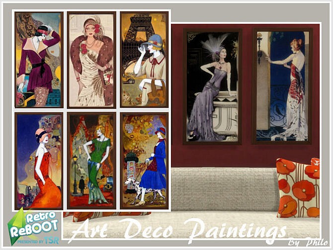 Retro Art Deco Paintings by philo at TSR