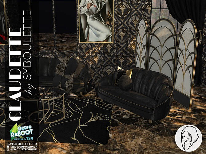 Retro Claudette Living Room Set Part 1 + 2 by Syboubou at TSR