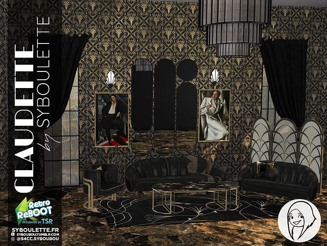 Retro Claudette Living Room Set Part 1 + 2 by Syboubou at TSR