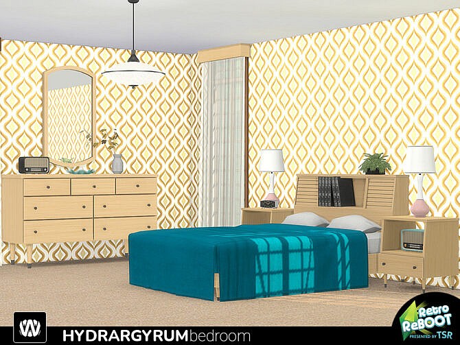 Retro Hydrargyrum Bedroom by wondymoon at TSR