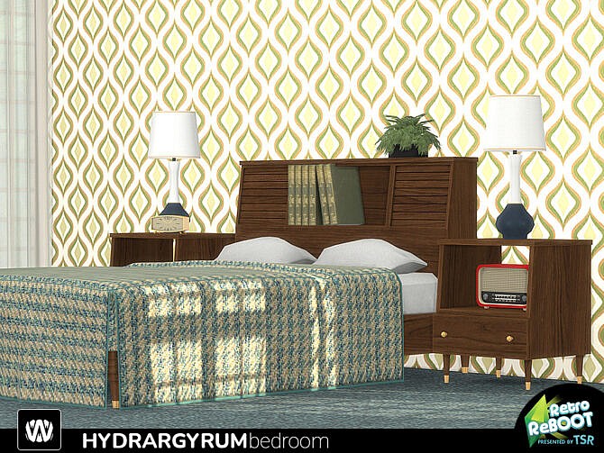 Retro Hydrargyrum Bedroom by wondymoon at TSR