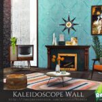 Retro Kaleidoscope Wall by Rirann at TSR