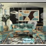 Retro Krans living room by jomsims at TSR