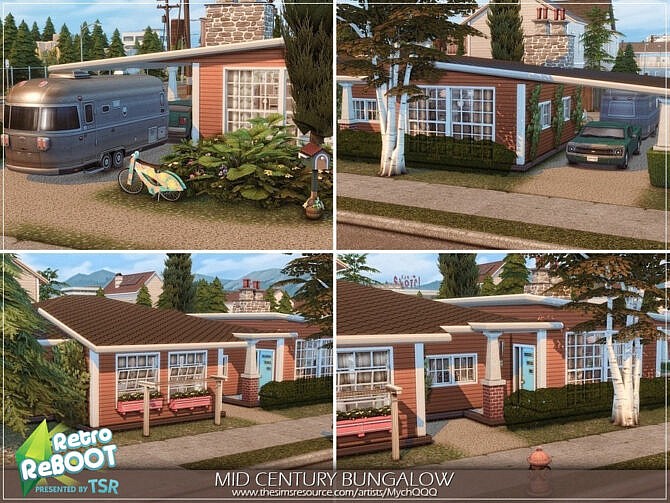 Retro Mid Century Bungalow by MychQQQ at TSR