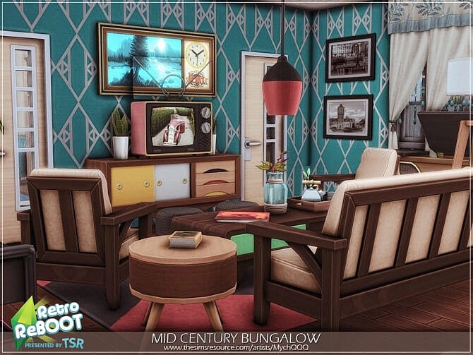 Retro Mid Century Bungalow by MychQQQ at TSR