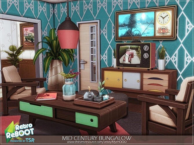 Retro Mid Century Bungalow by MychQQQ at TSR