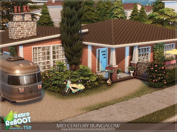 Retro Mid Century Bungalow by MychQQQ at TSR