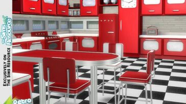 Retro Mid-century kitchen 1st part by kardofe at TSR