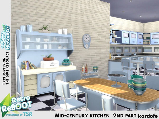 Retro Mid-century kitchen 2nd part by kardofe at TSR