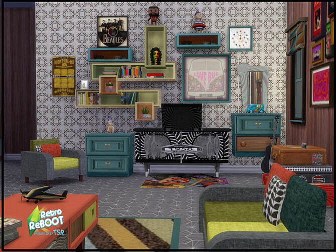 Retro ReBOOT 70’s Living set by seimar8 at TSR