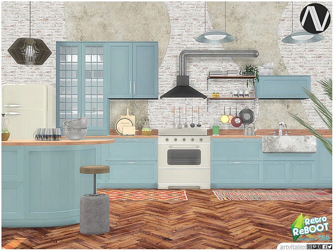 Retro ReBOOT April Kitchen by ArtVitalex at TSR