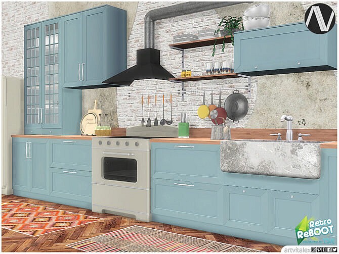 Retro ReBOOT April Kitchen by ArtVitalex at TSR