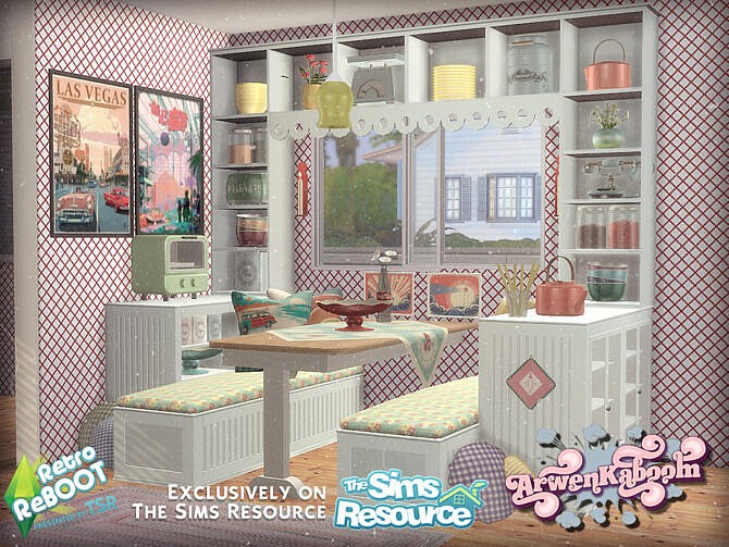 Retro ReBOOT Dining Room by ArwenKaboom at TSR