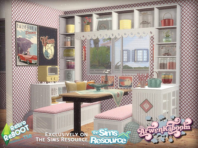 Retro ReBOOT Dining Room by ArwenKaboom at TSR