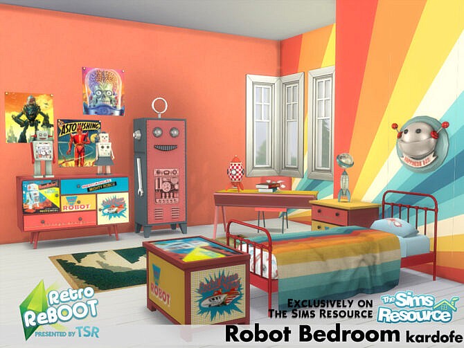 Retro Robot bedroom by kardofe at TSR