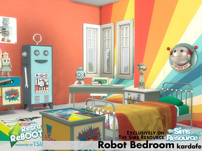 Retro Robot bedroom by kardofe at TSR