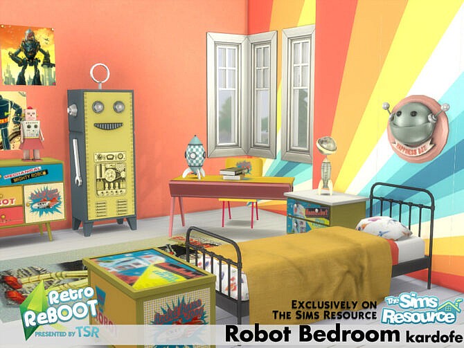 Retro Robot bedroom by kardofe at TSR