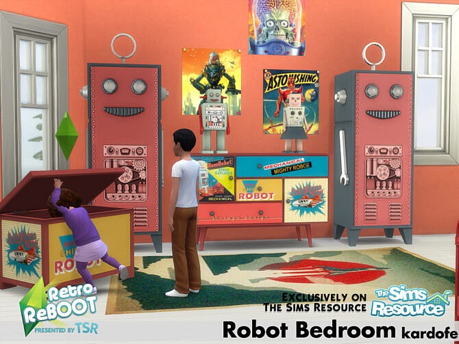 Retro Robot bedroom by kardofe at TSR