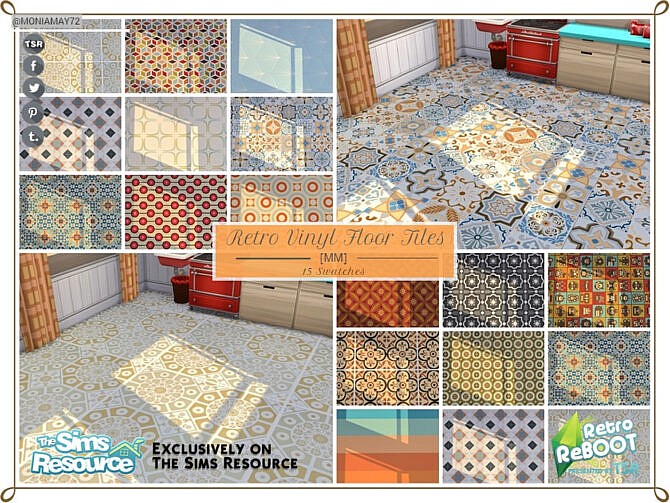 Retro Vinyl Floor Tiles by Moniamay72 at TSR