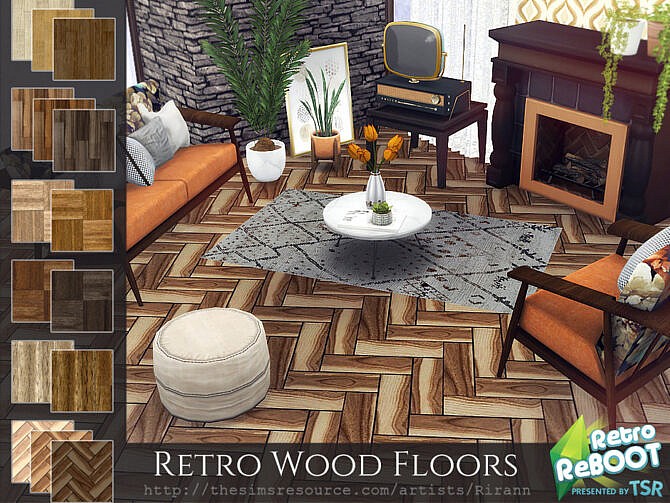 Retro Wood Floors by Rirann at TSR