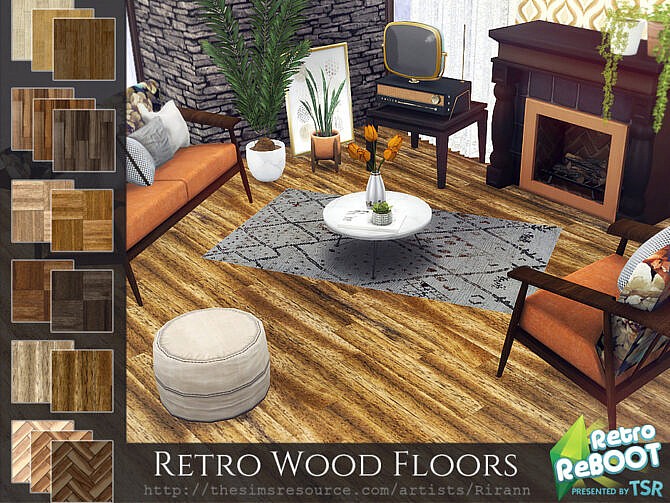 Retro Wood Floors by Rirann at TSR