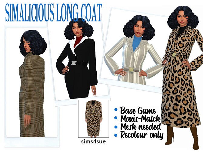 SIMALICIOUS’ LONG COAT at Sims4Sue