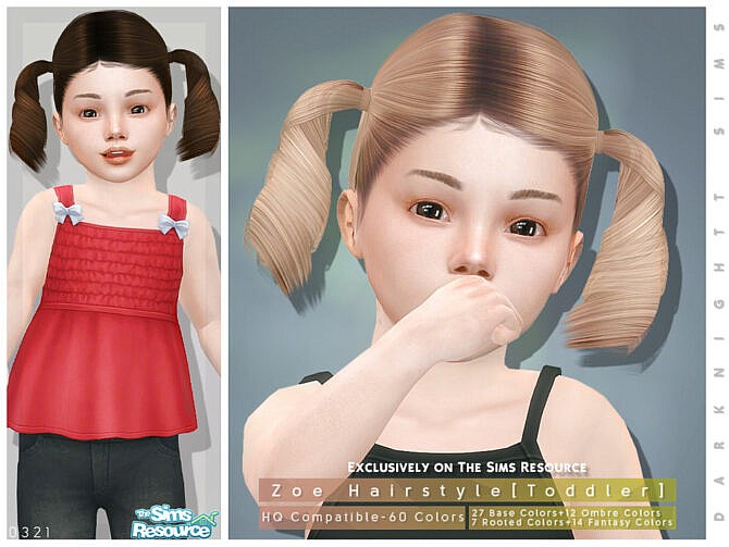 Zoe Hairstyle [Toddler] by DarkNighTt at TSR