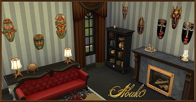 20 wall deco masks at Abuk0 Sims4
