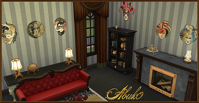 20 wall deco masks at Abuk0 Sims4
