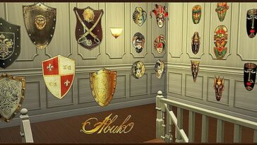 20 wall deco masks at Abuk0 Sims4