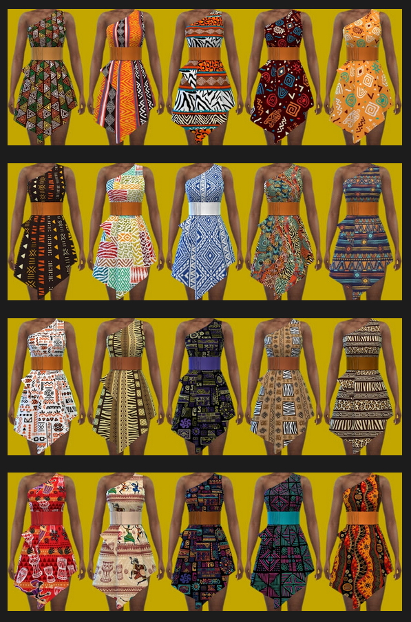 AFRICA Dresses at Annett’s Sims 4 Welt
