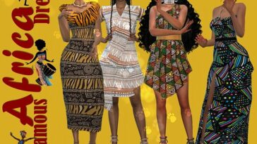 AFRICA Dresses at Annett’s Sims 4 Welt