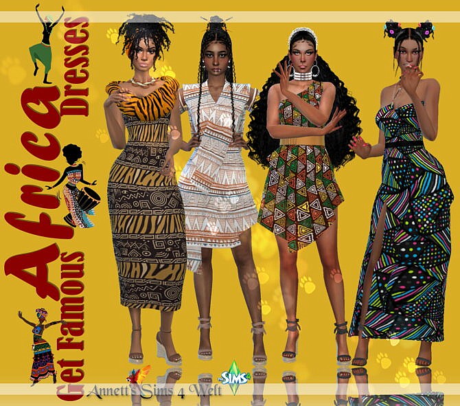 AFRICA Dresses at Annett’s Sims 4 Welt