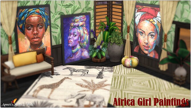 AFRICA Girl Paintings at Annett’s Sims 4 Welt
