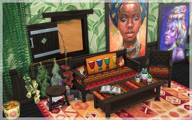 AFRICA Livingroom 2021 at Annett’s Sims 4 Welt
