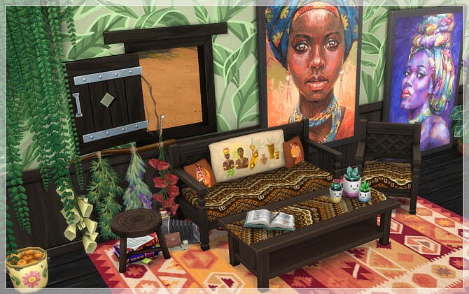 AFRICA Livingroom 2021 at Annett’s Sims 4 Welt
