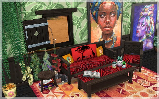 AFRICA Livingroom 2021 at Annett’s Sims 4 Welt
