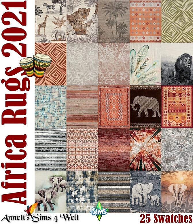 AFRICA Rugs 2021 at Annett’s Sims 4 Welt