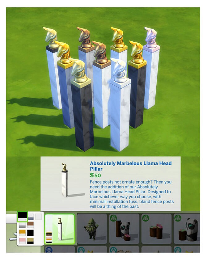 Build / Walls / Floors: Absolutely Marbelous Fence and Railing Default by Menaceman44 – Mod The Sims 4.